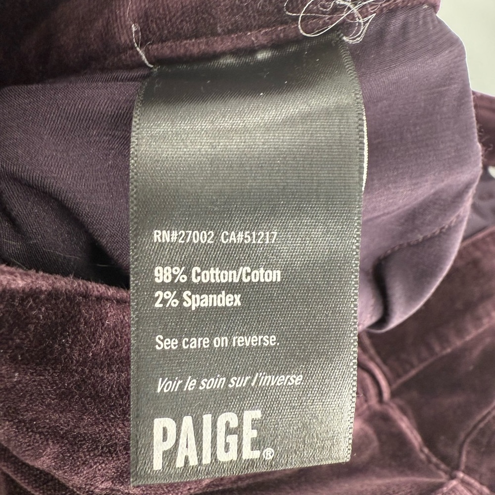 PAIGE Rich Plum Trousers - Picture 5 of 11